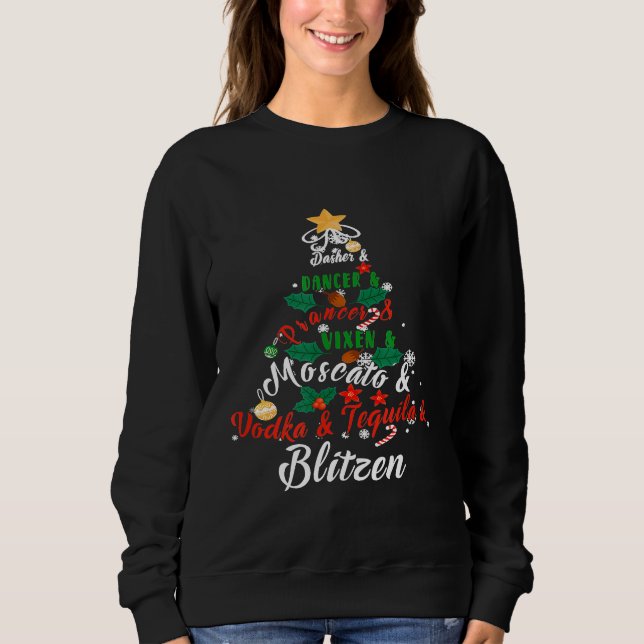 Sweatshirt Dasher Danseur Vixen Moscato Vodka Tequila (Devant)