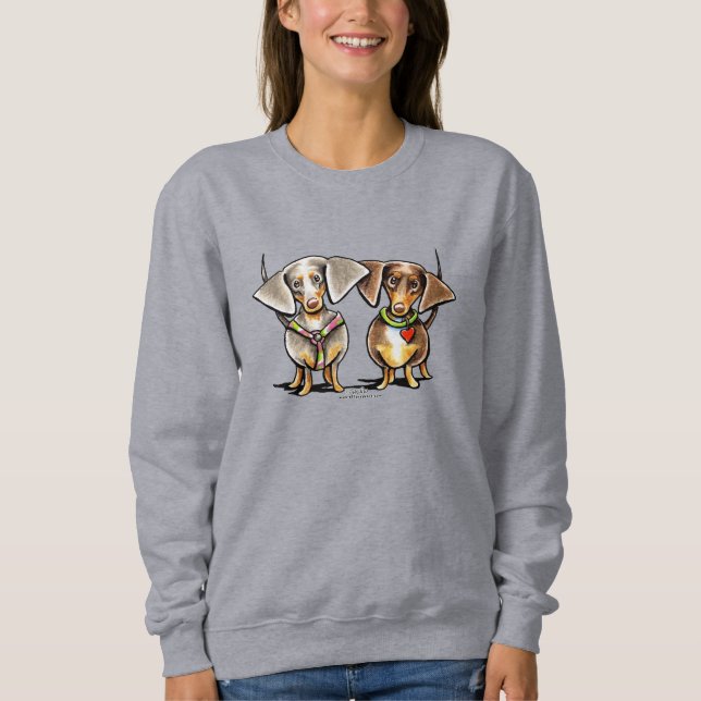 Sweatshirt Dashing Dachshunds Appelés (Devant)