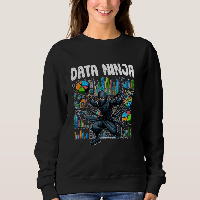 Sweatshirt Data Ninja Funky Data Science Apprentissage Profon (Devant)