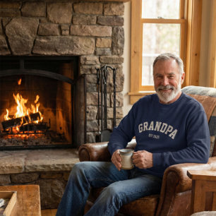 Sweatshirt Date de grand-père personnalisée nouvellement étab