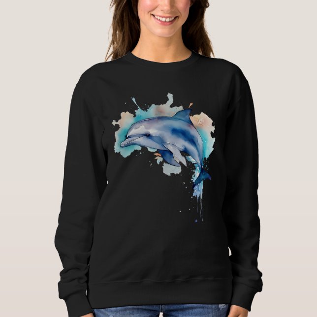 Sweatshirt Dauphin Aquarelle (Devant)