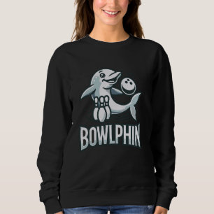 Sweatshirt dauphin de bowling drôle de pun bowlphin bowlers d