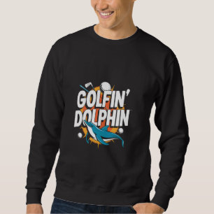 Sweatshirt Dauphin du Golfeur du dauphin d'or Drôle
