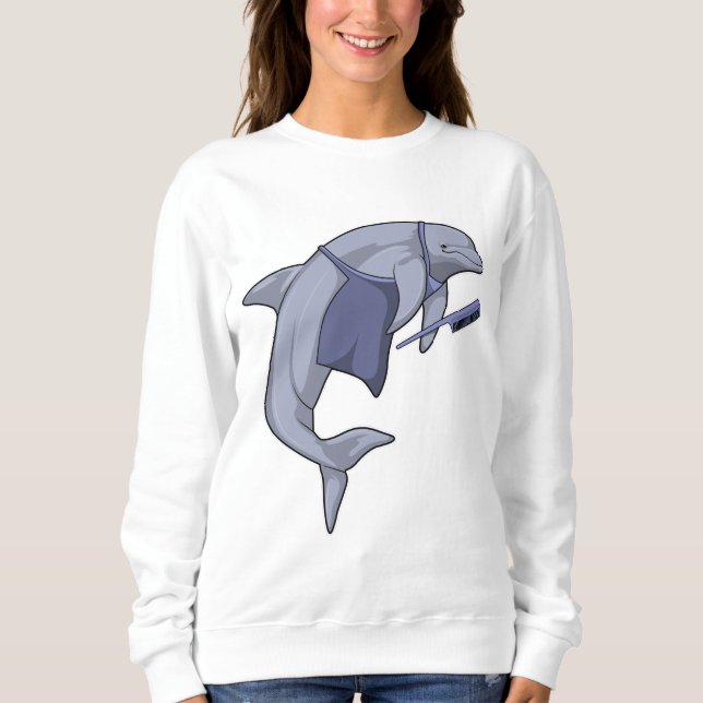 Sweatshirt Dauphin en coiffeur avec peigne (Devant)