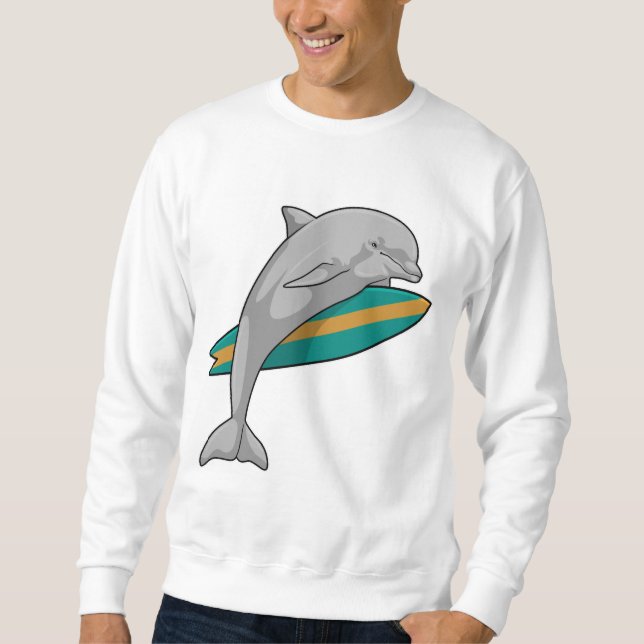 Sweatshirt Dauphin en surfeur avec Surfer (Devant)