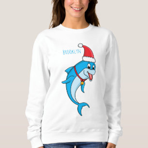 Sweatshirt Dauphin mignon avec dessin animé de chapeau de Pèr