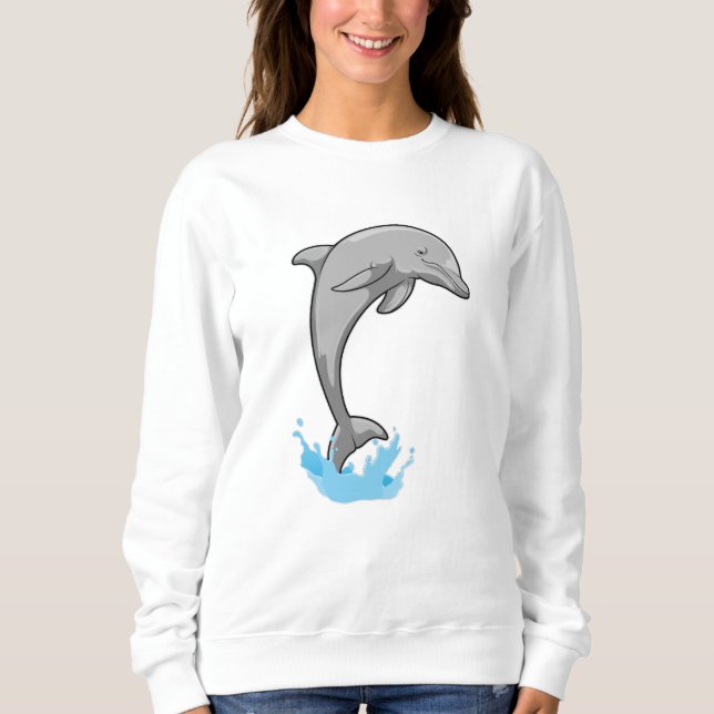 Sweatshirt Dauphin sur l'eau (Devant)