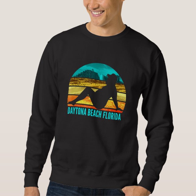 Sweatshirt Daytona Beach Floride Humour Boire Plaisanterie ad (Devant)