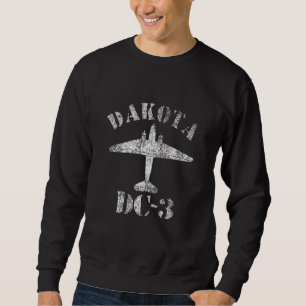 Sweatshirt DC3 Dakota DC-3 Dakota Avion Design en détresse