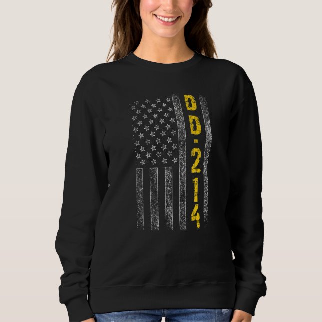 Sweatshirt Dd 214 États-Unis Anciens Tee - shirts Drapeau Pat (Devant)
