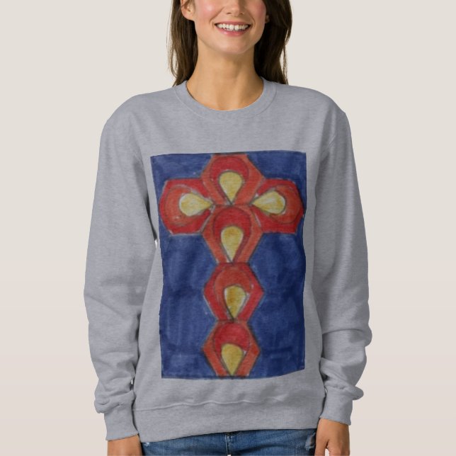 Sweatshirt de base Cross Motif Ladies (Devant)