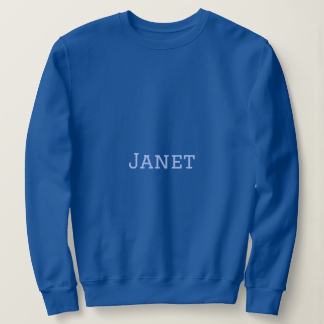 Sweatshirt de base en bleu féminin (Design devant)