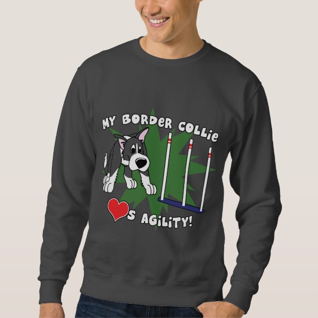 Sweatshirt de border collie d'agilité de bande (Devant)