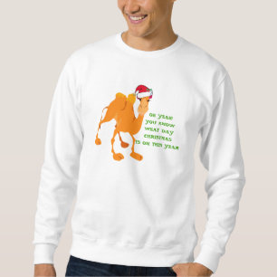 Sweatshirt de chameau de Noël de journée en mili