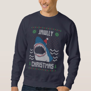 Sweatshirt de chandail moche de requin de Noël
