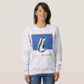 Sweatshirt de chat bleu
