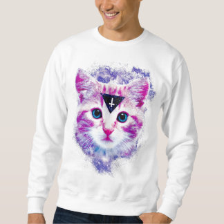 Sweatshirt de chaton de l'espace de triangle