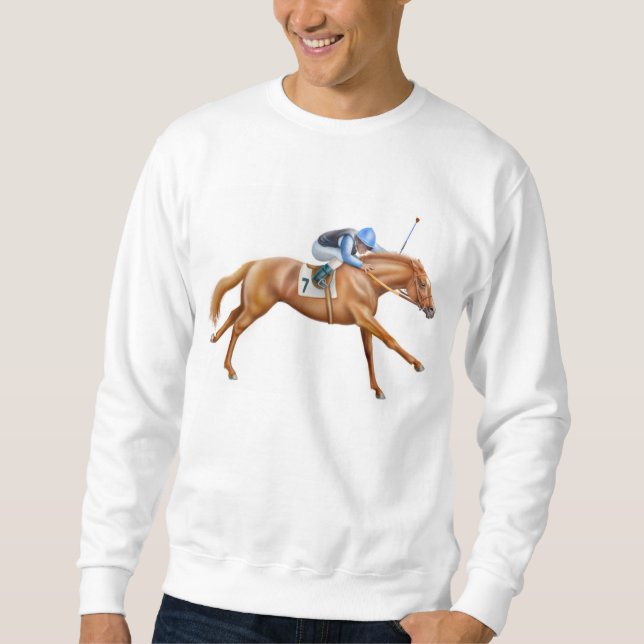 Sweatshirt de cheval de course de pur sang (Devant)