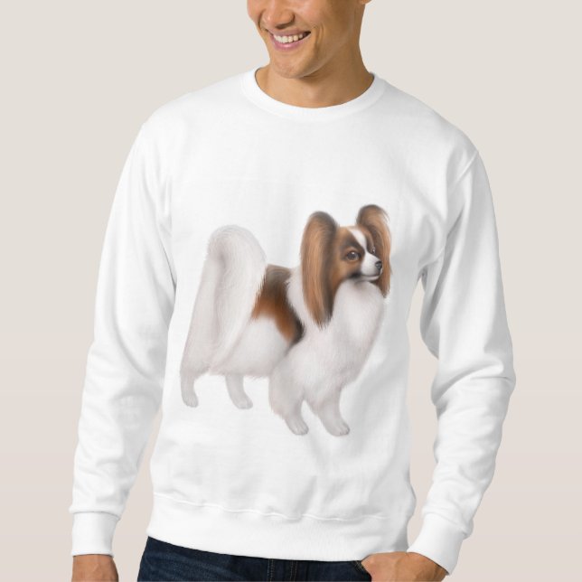 Sweatshirt de chien de Papillon (Devant)