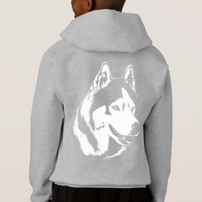 Sweatshirt de chiot de chien du loup de l'enfant (Dos)