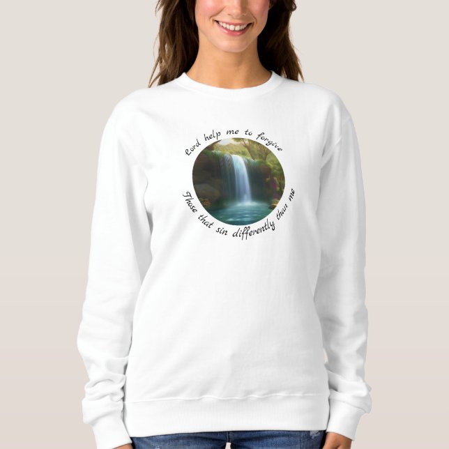 Sweatshirt de chute d'eau inspirant (Devant)