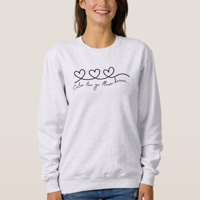sweatshirt de citation galloise 'Calon lan' (Devant)
