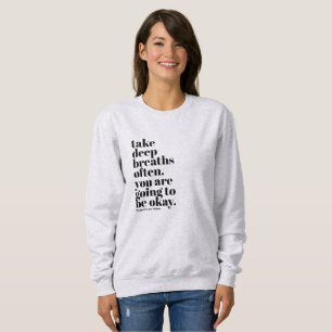 Sweatshirt de citations inspirées pour femmes