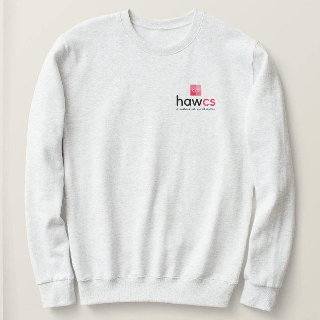 Sweatshirt de club de HAWCS - lumière (petit logo) (Design devant)