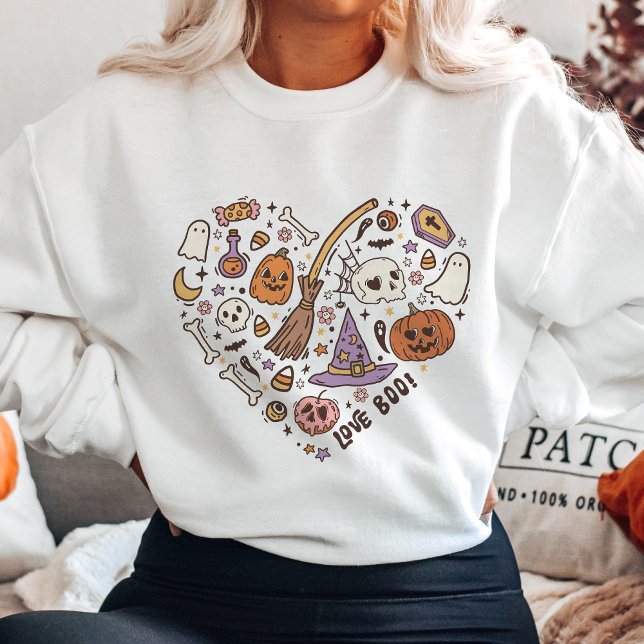 Sweatshirt de coeur d'Halloween mignon (Créateur téléchargé)