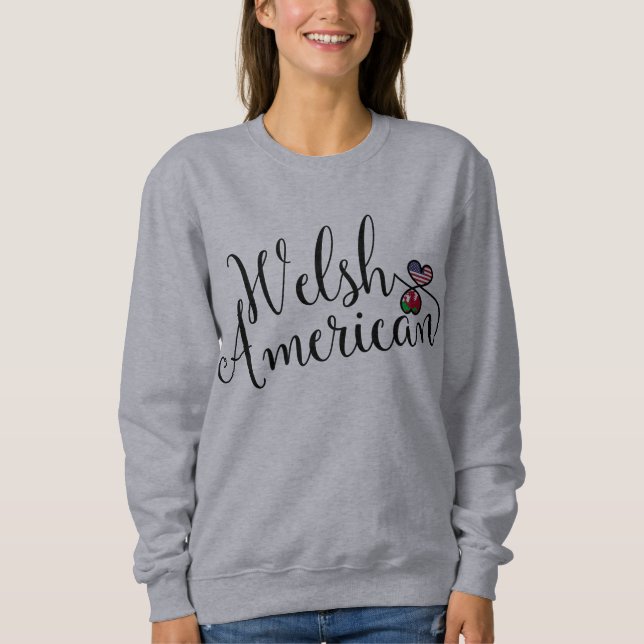 Sweatshirt de coeur gallois américain (Devant)