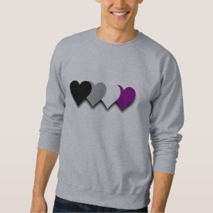 Sweatshirt de coeurs de fierté d'Asexuality
