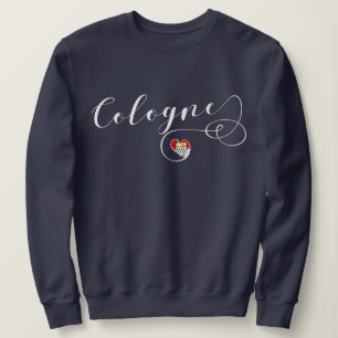 Sweatshirt de Cologne de coeur, drapeau de Köln