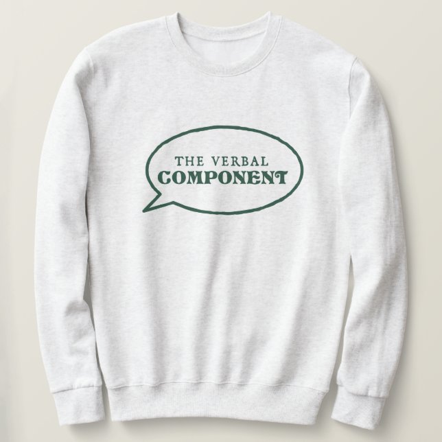 Sweatshirt de composants verbaux - gris clair (Design devant)
