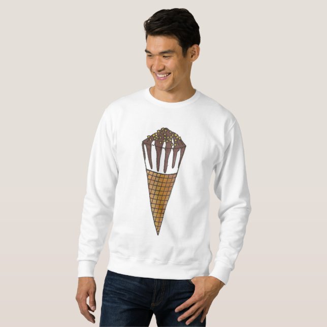Sweatshirt de cône de crème glacée au chocolat Nut (Devant entier)