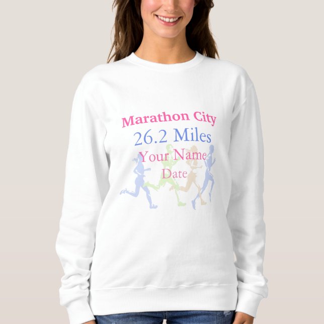 Sweatshirt de coureur personnalisé Marathon Shadow (Devant)