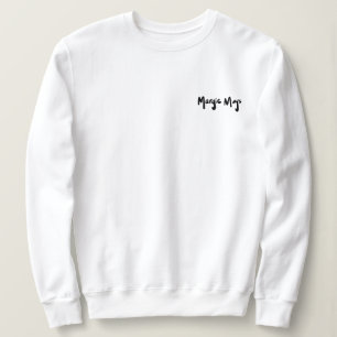Sweatshirt de Crewneck de signature de Margie mai