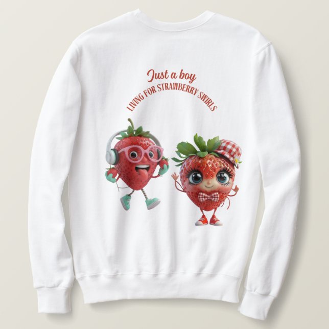 Sweatshirt de fraises pour hommes (Design dos)
