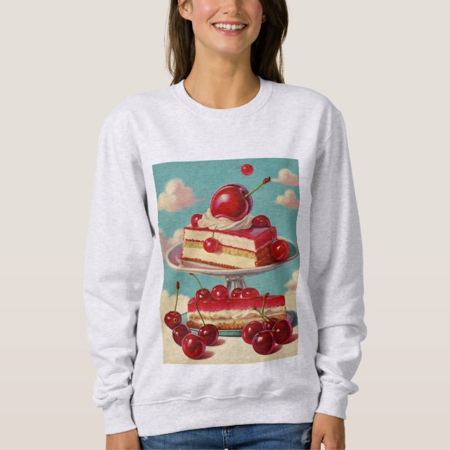 Sweatshirt de gâteau futuriste rétro (Devant)