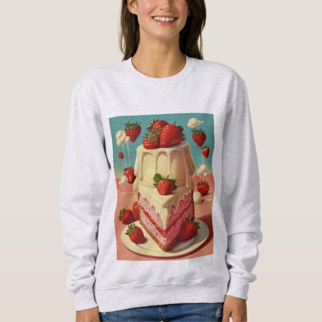 Sweatshirt de gâteau futuriste rétro (Devant)