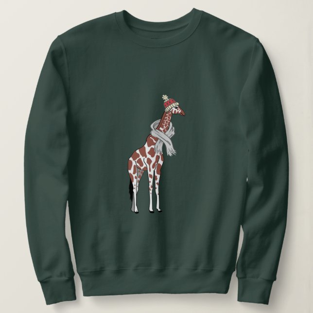 Sweatshirt de girafe d'hiver (Design devant)