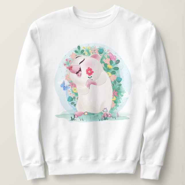 Sweatshirt de hérisson mignon (Design devant)