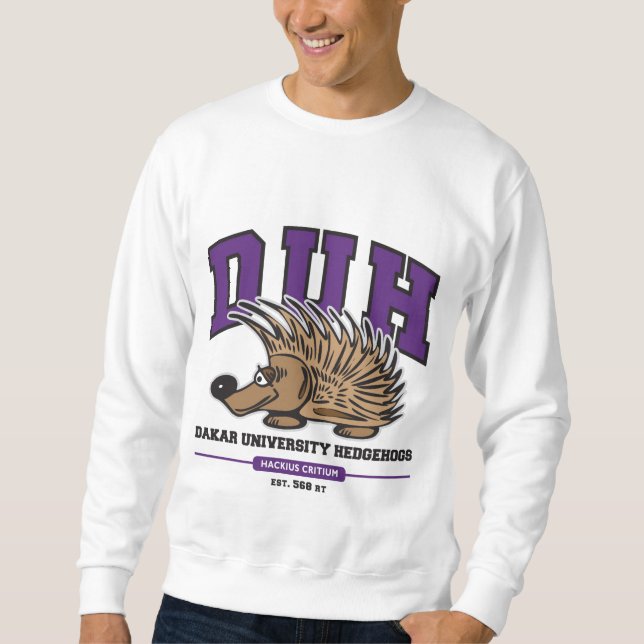Sweatshirt de hérissons d'université de Dakar (Devant)