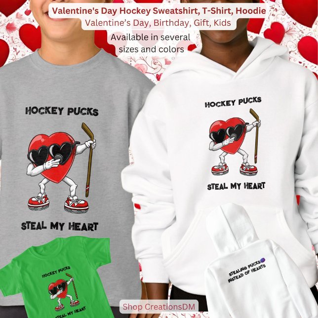 Sweatshirt de hockey de la Saint-Valentin, T-Shirt (Créateur téléchargé)