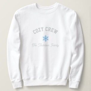Sweatshirt de la famille des flocs de neige blancs