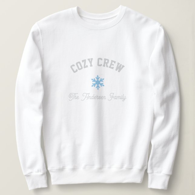 Sweatshirt de la famille des flocs de neige blancs (Design devant)