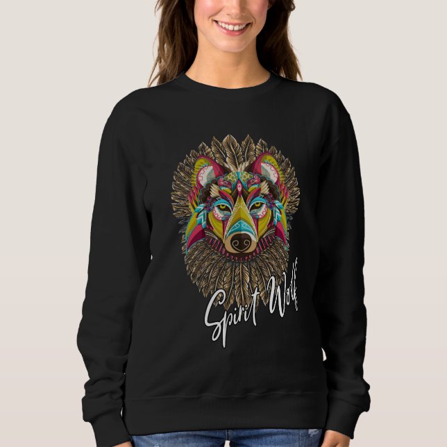 SWEATSHIRT DE LA FAUNE DES FEMMES ANIMALES DE LOUP (Devant)