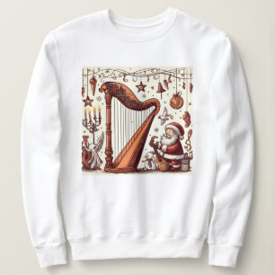 Sweatshirt de la harpe Père Noël de Noël
