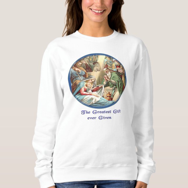 Sweatshirt de la scène de la nativité (Devant)
