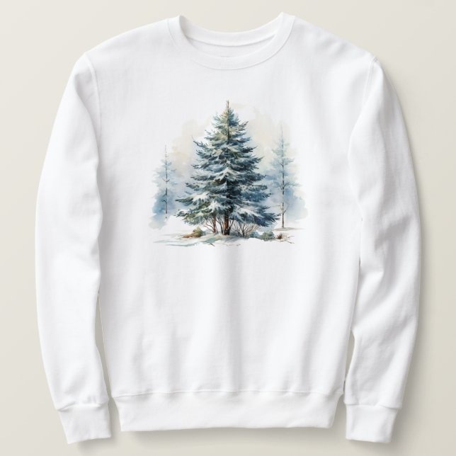 Sweatshirt de la scène d'hiver (Design devant)
