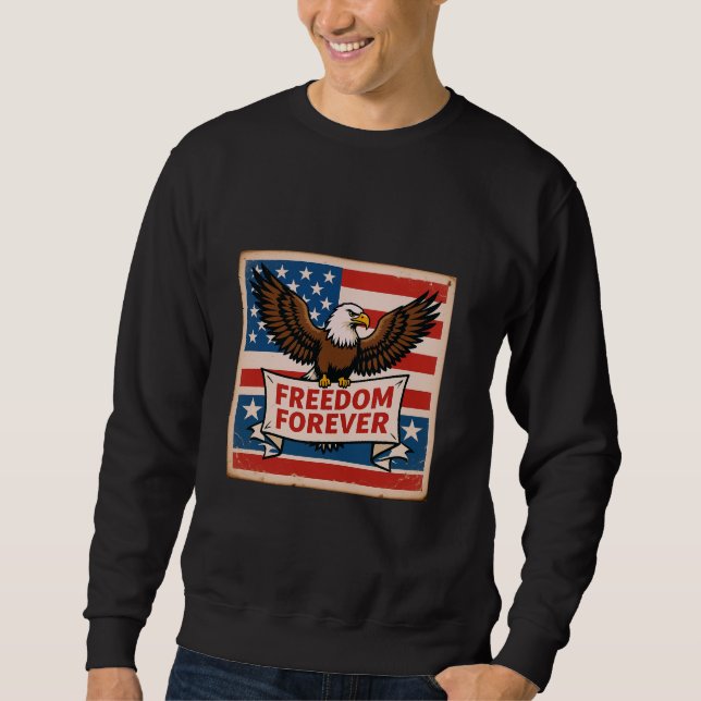 Sweatshirt de l'aigle américain pour la liberté (Devant)